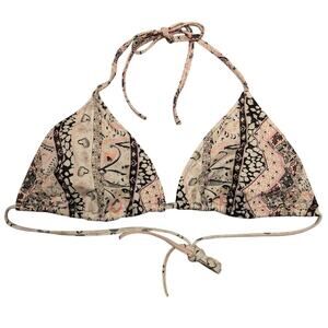 Victoria's Secret‎ Bikini Top Women's XL Boho Print String Y2K EUC